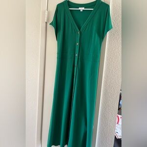 J. Jill A-line dress. Buttons down the front.  Tie in back or front.